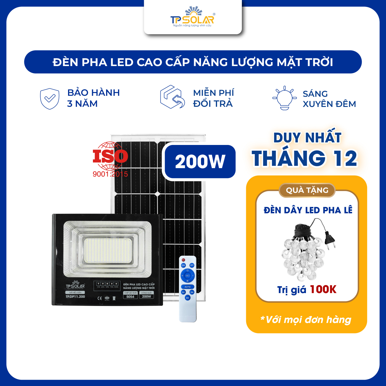 Đèn pha 1 chóa năng lượng mặt trời (TP-P200 / TP-P300 / TP-P600)