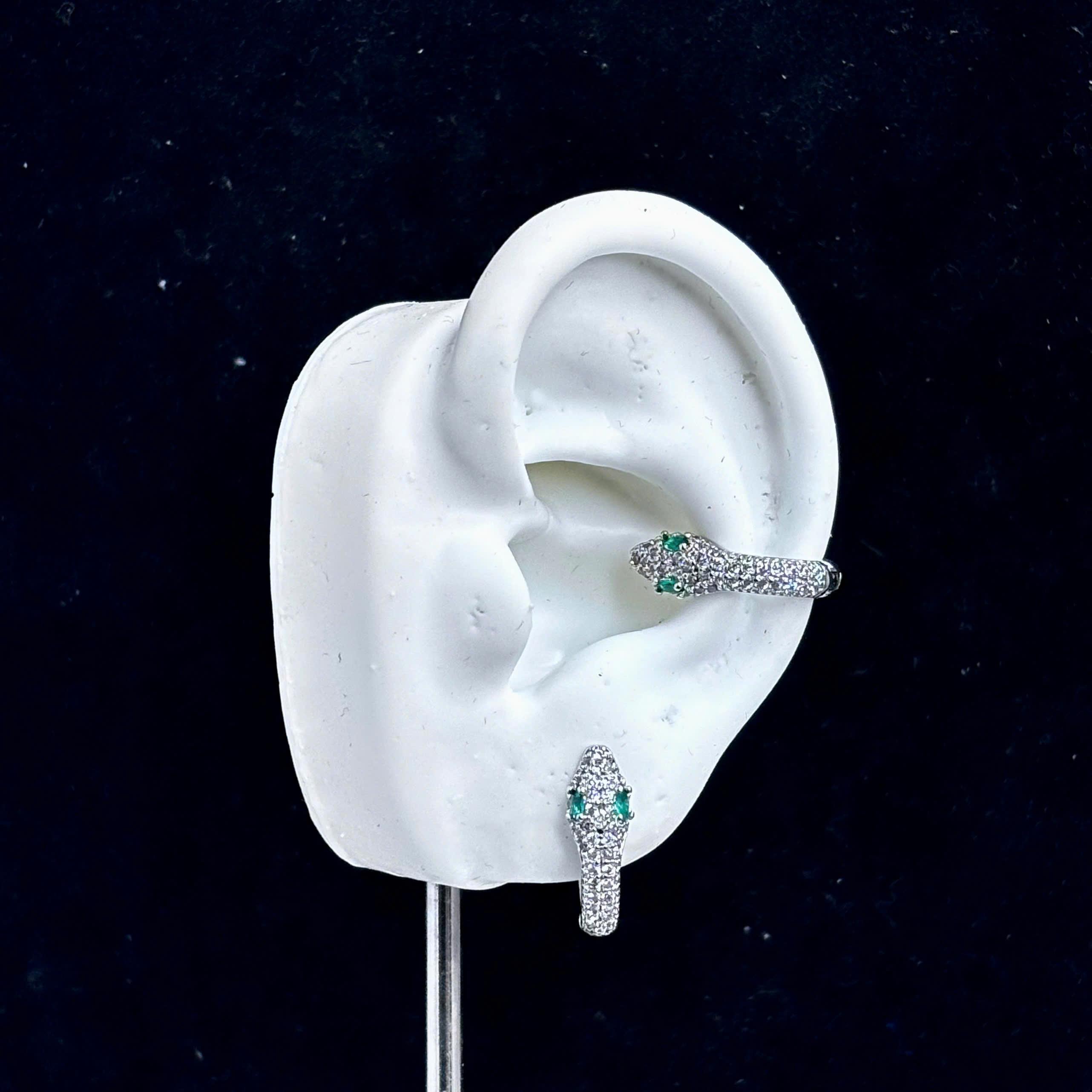 Khuyên vòng kiểu rắn full đá size 10