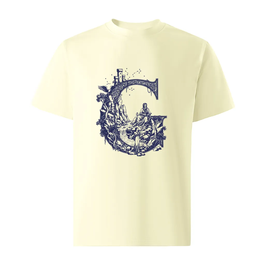 Áo thun oversize nam Miucho Iconic vải cotton thoáng mát cổ tròn tay ngắn trẻ trung in chữ cái G 2752_thumbnail_10