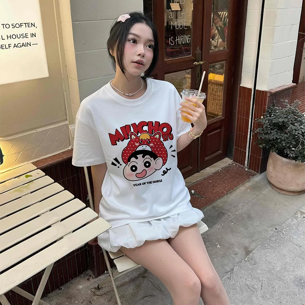 Áo thun boxy unisex Miucho vải thoáng mát dày dặn hình Cu Shin dễ thương Tết in mix 2941_thumbnail_4