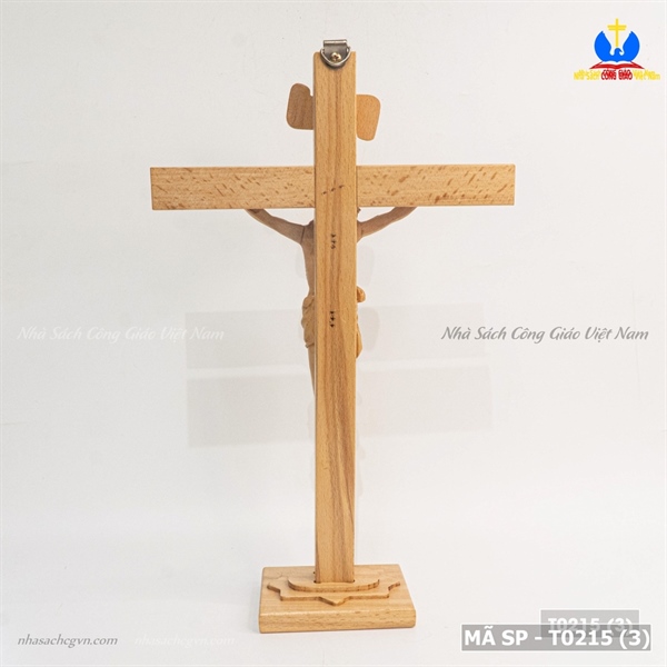 Thánh giá chịu nạn gỗ beech 35cm có đế_thumbnail_2