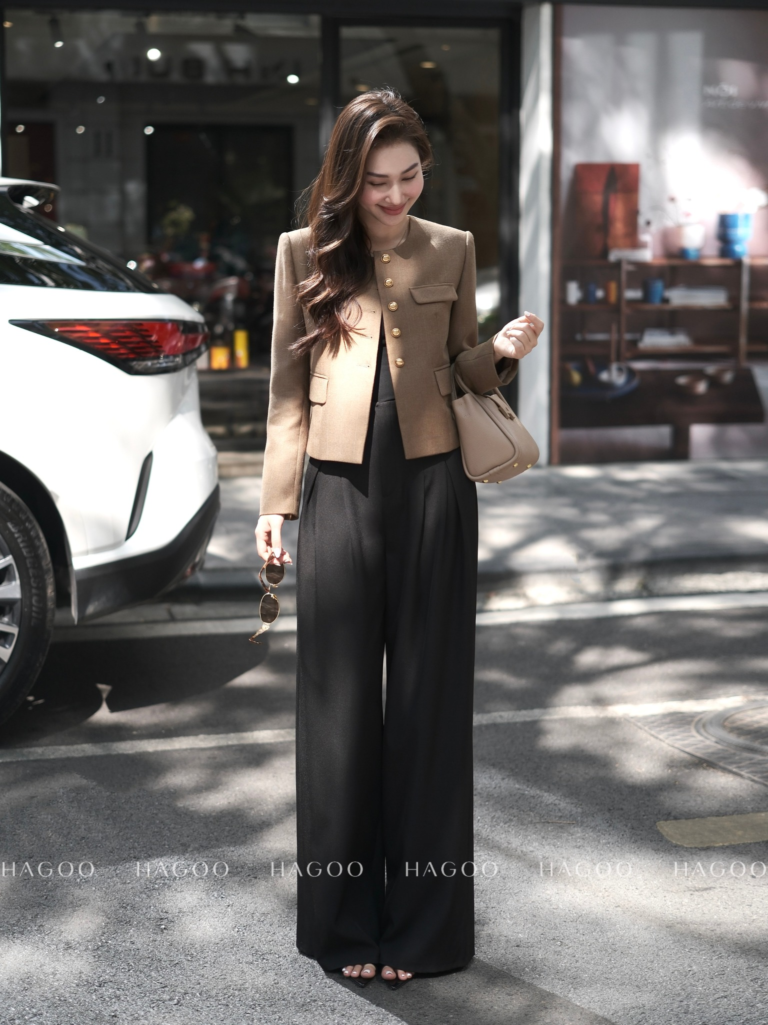 Áo Blazer cổ tròn khuy đồng_thumbnail_7