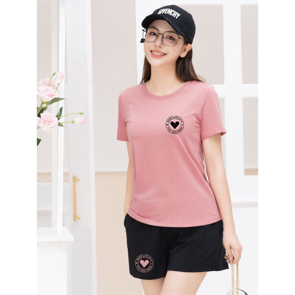 [Form Vừa] Bộ đồ nữ dáng vừa- Set đồ nữ mặc nhà mùa hè (áo thun + quần đùi) - LOZA G0132_thumbnail_6