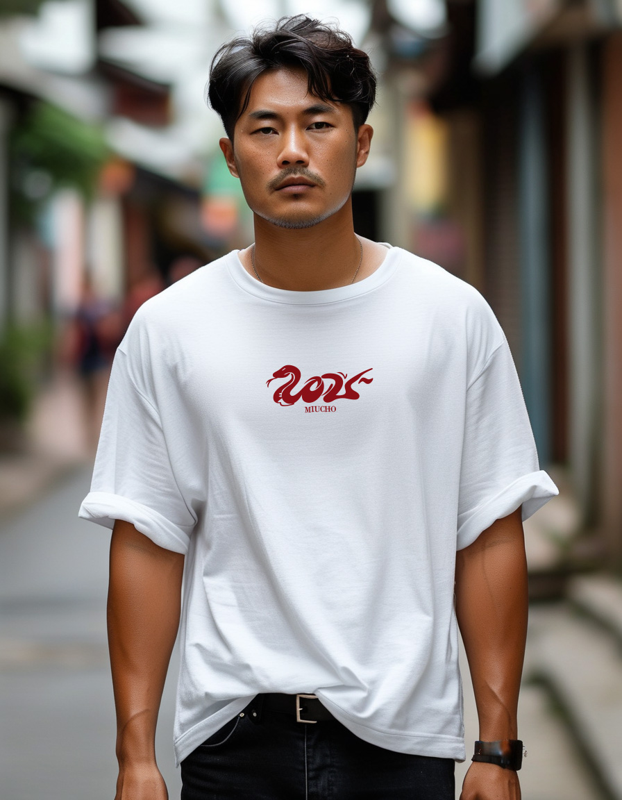 Áo phông tết form rộng cổ tròn vải cotton 4c co giãn thoáng mát 1827 Miucho Iconic in basic_thumbnail_6