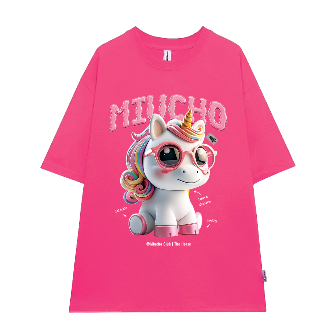 Áo thun form rộng 12 con giáp tuổi Ngọ ATD1245 Miucho tay ngắn cổ tròn in mix_thumbnail_15