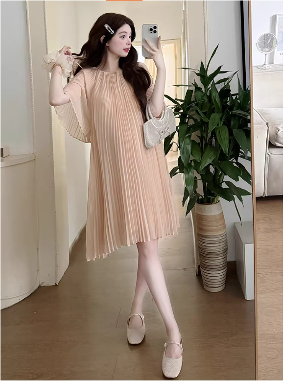 Váy Xếp Ly Dáng Rộng Thanh Lịch Hàn Quốc_thumbnail_4