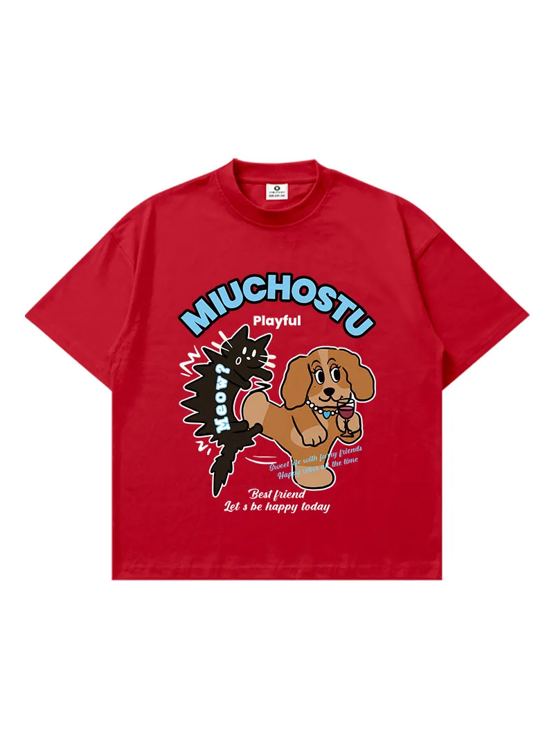 Áo thun boxy streetwear hình cún Miucho 3192_thumbnail_13