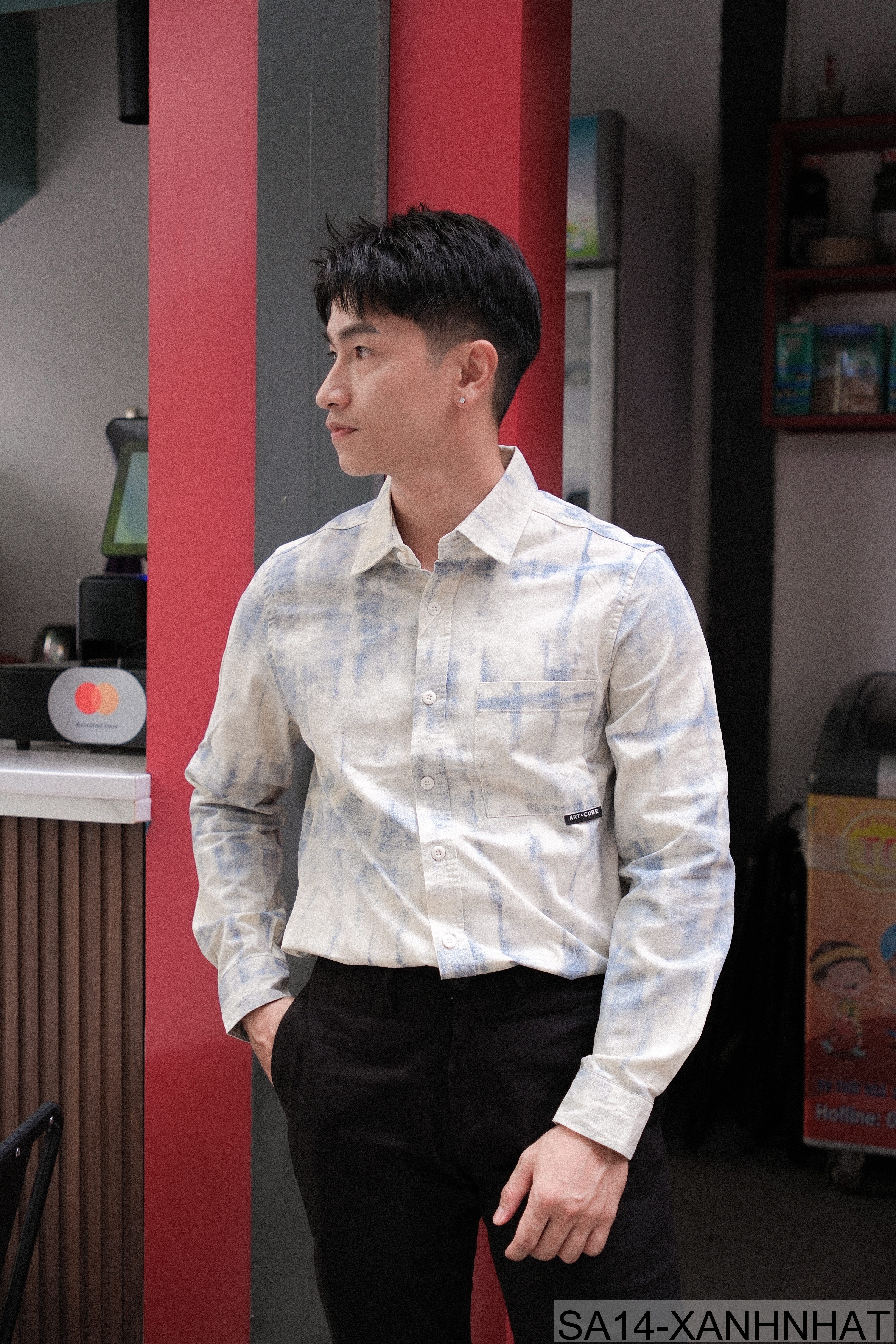 SA14 - Áo sơ mi nam dài tay in họa tiết phong cách Nhật, dáng rộng thoải mái, chất cotton mềm mại_thumbnail_4