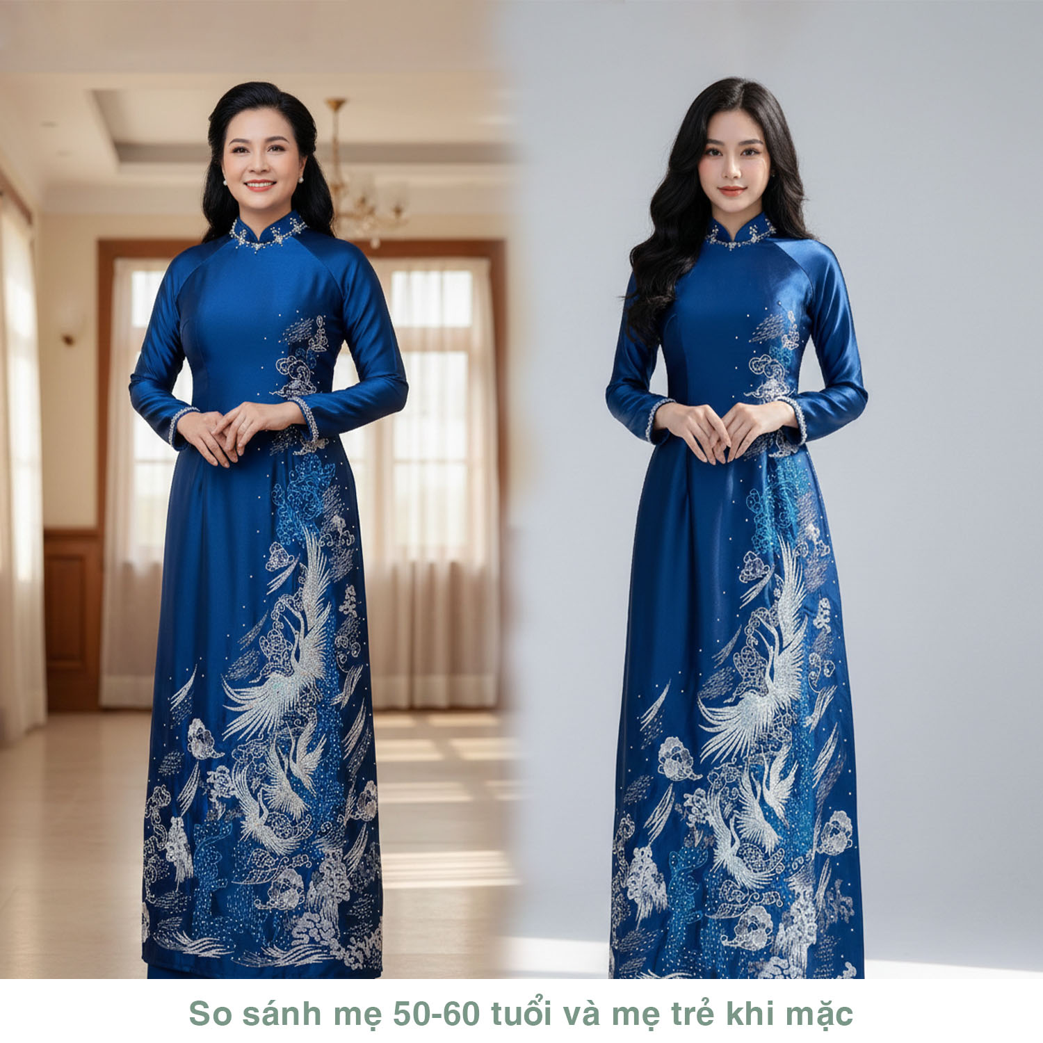 Áo Dài Mẹ Thêu Kết Phượng Vũ - Cao quý, sang trọng, quyền uy - Vải Rybu AM25-01_thumbnail_2