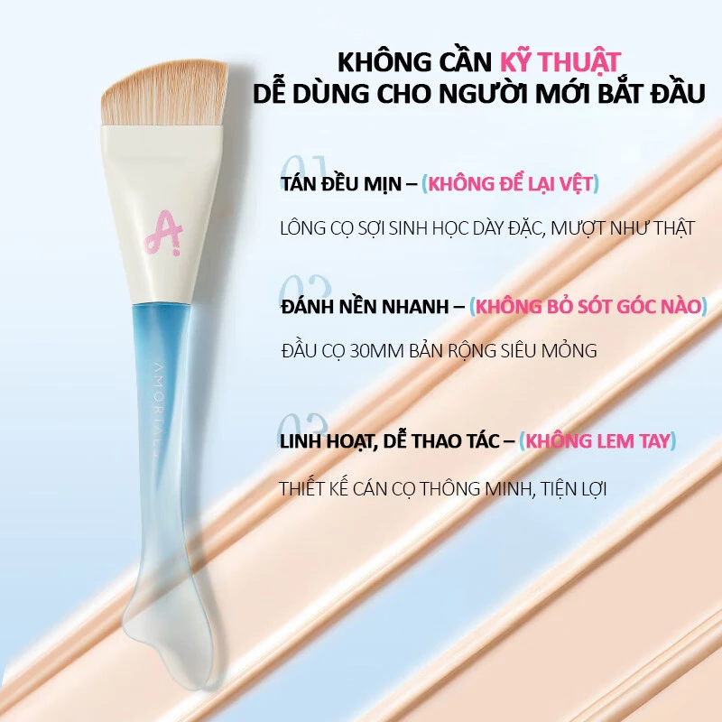 [AMORTALS] Set cọ & bông mút tán nền Amortals tiên cá