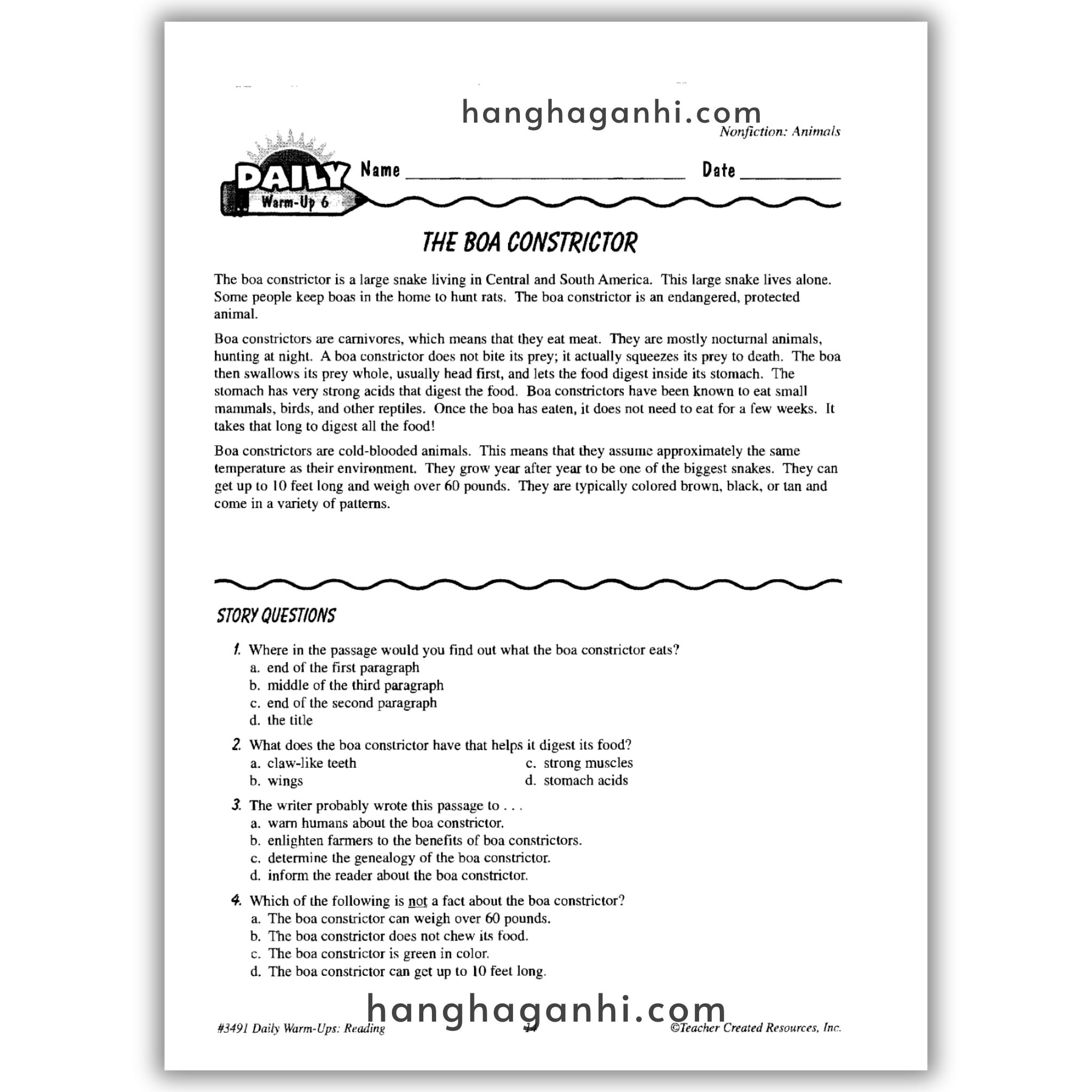 Sách Daily Warm Ups Reading Grade 5_thumbnail_14