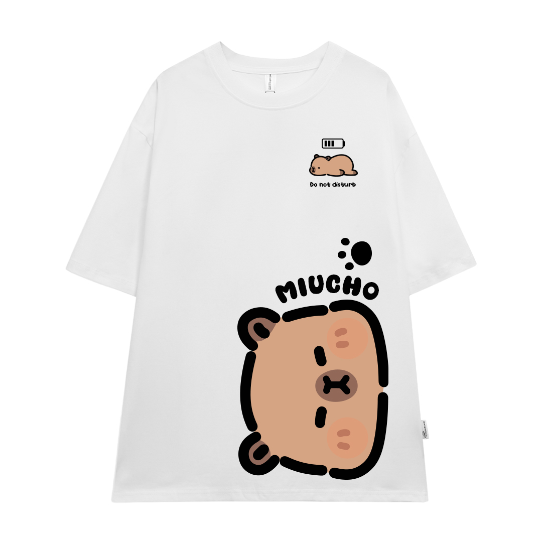 Áo thun Capybara form rộng local brand ATD1222 Miucho tay ngắn cổ tròn in mix_thumbnail_9