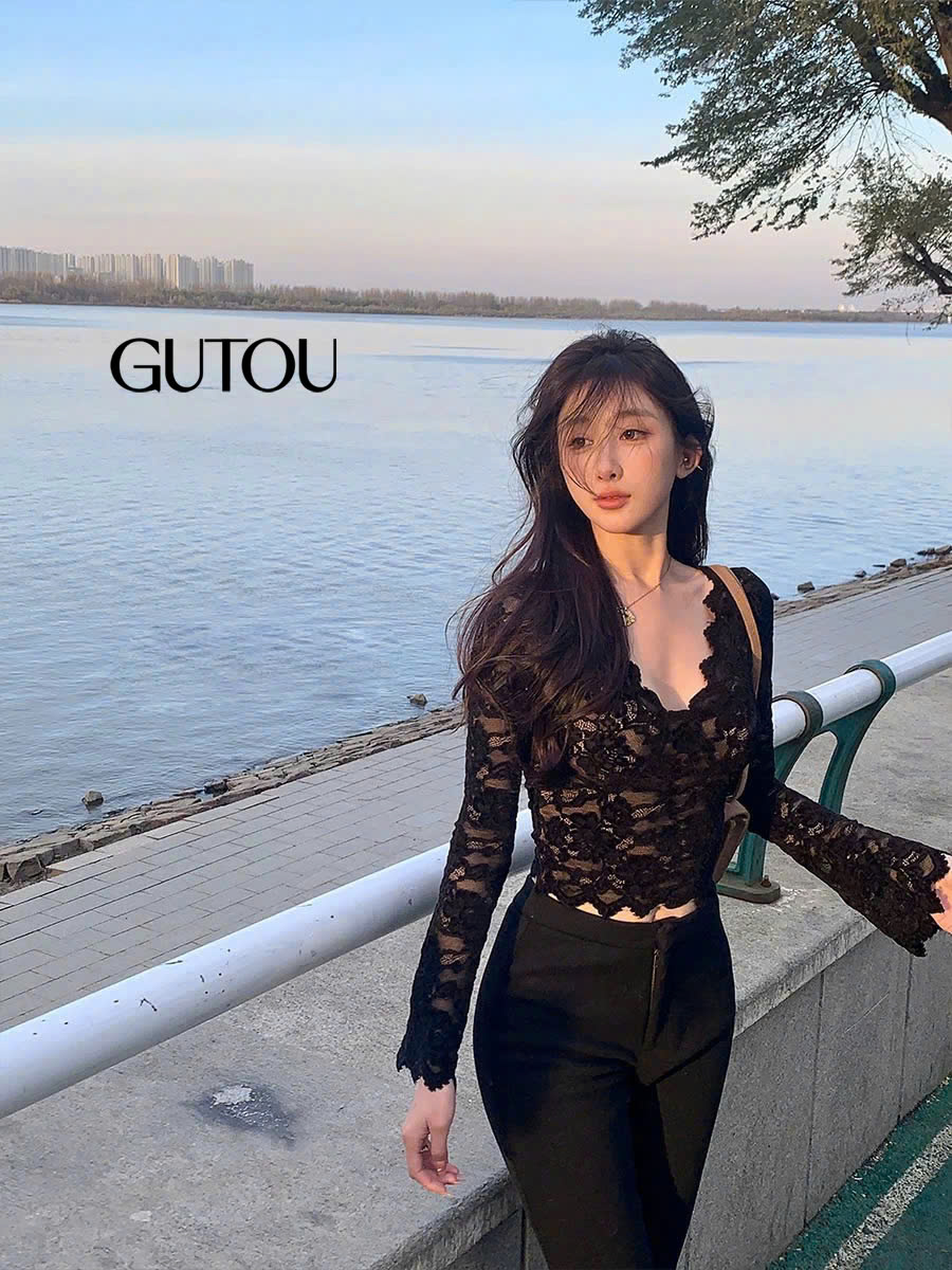 [ GUTOU ] Áo Ren Hoa Tay Dài Julie Lace_thumbnail_7