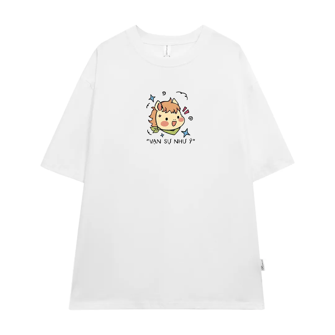 Áo thun nữ oversize Tết Miucho chất vải dày dặn thoáng mát đứng form Vạn Sự Như Ý 2919_thumbnail_0