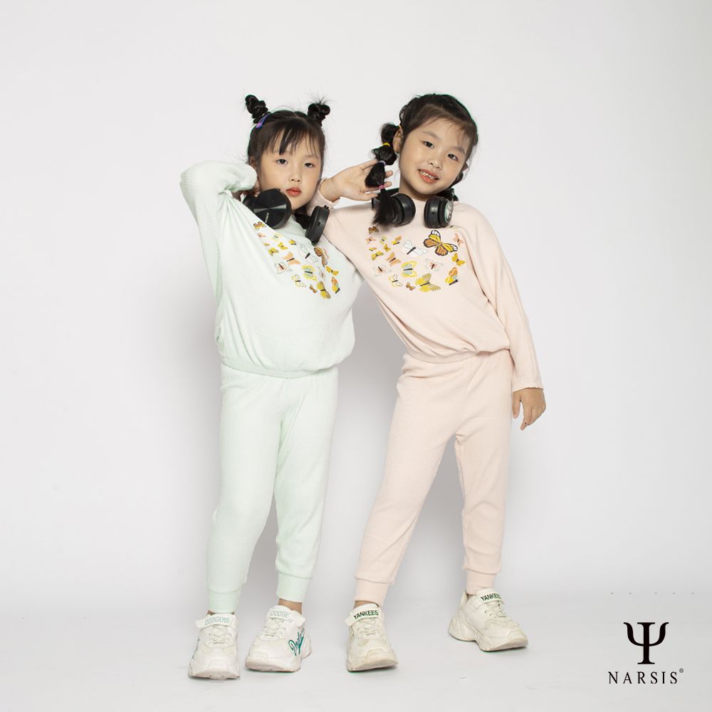 BỘ THU ĐÔNG BÉ GÁI NARSIS DÀI TAY PHỐI MÀU CỰC ĐẸP CHẤT COTTON LEN ẤM ÁP KM2034 NARSIS VẢI LEN CO..._thumbnail_5