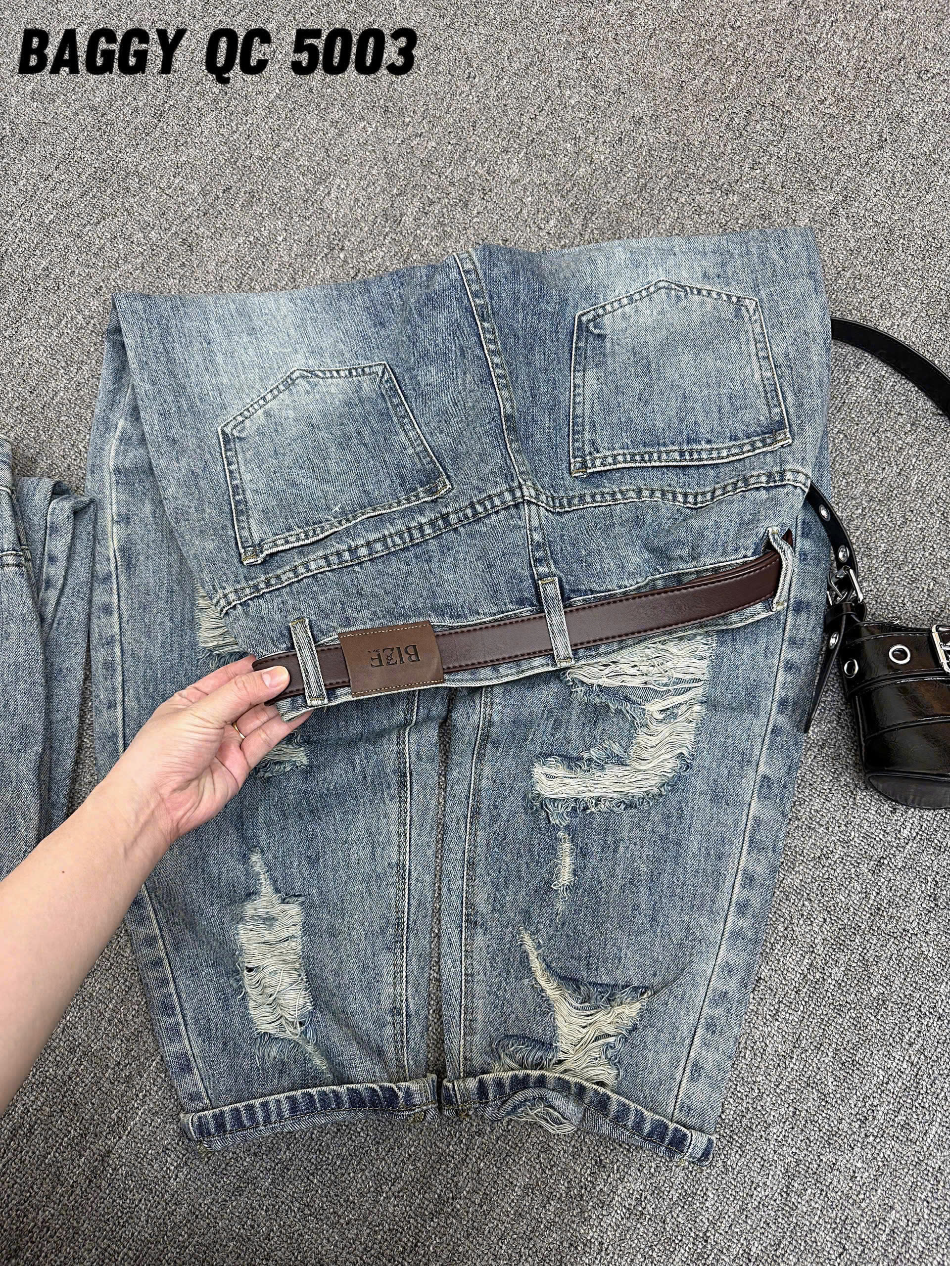 Quần baggy jean rách nhiều bigsize QJ5003 dành cho nàng béo mập từ 55-90kg_thumbnail_16