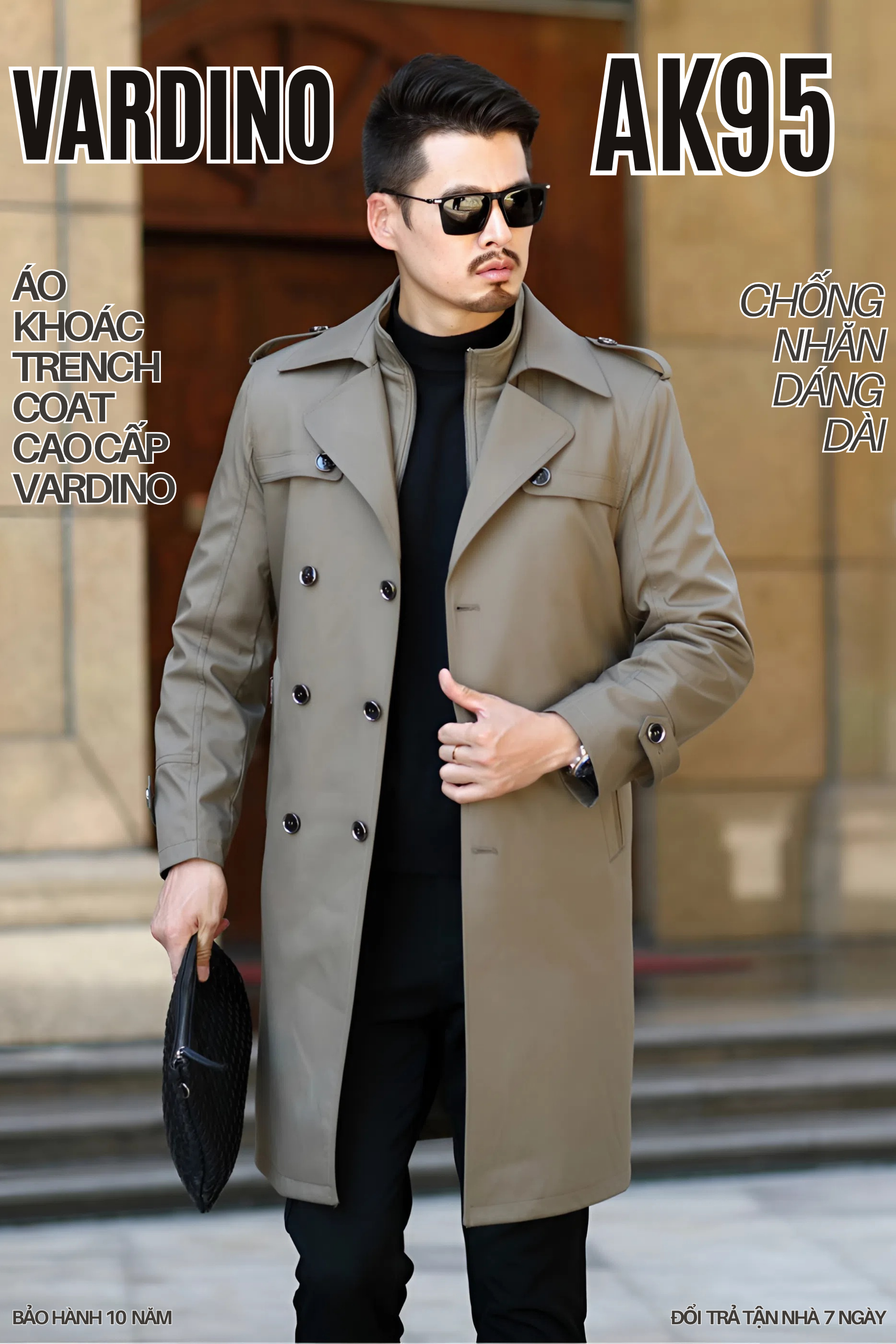 Áo khoác trench coat nam dáng dài có lót tháo VARDINO ak95_thumbnail_4