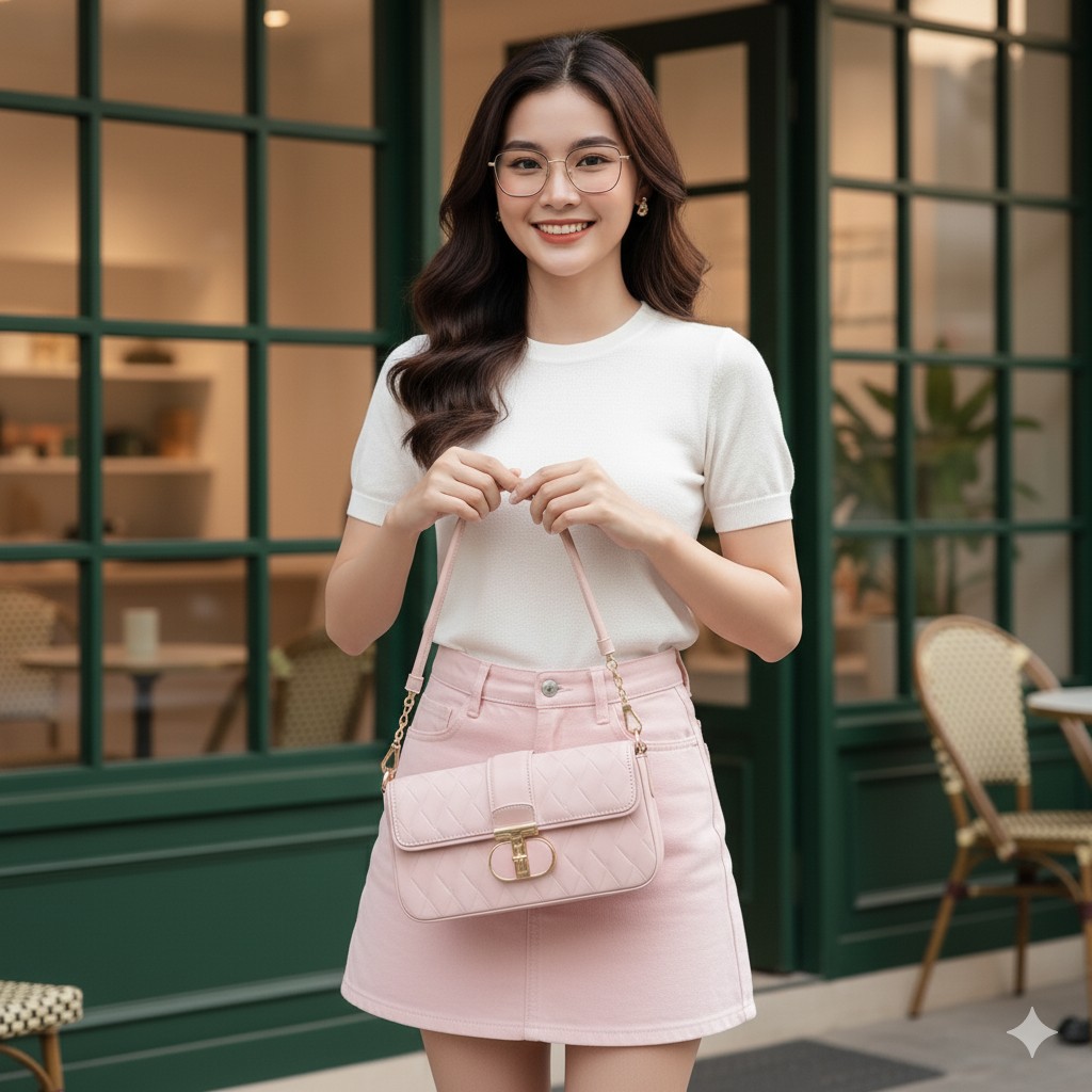 UHE Elegance 2511 – da mềm cao cấp, thiết kế thanh lịch tinh tế, 2 màu trắng & hồng thời thượng