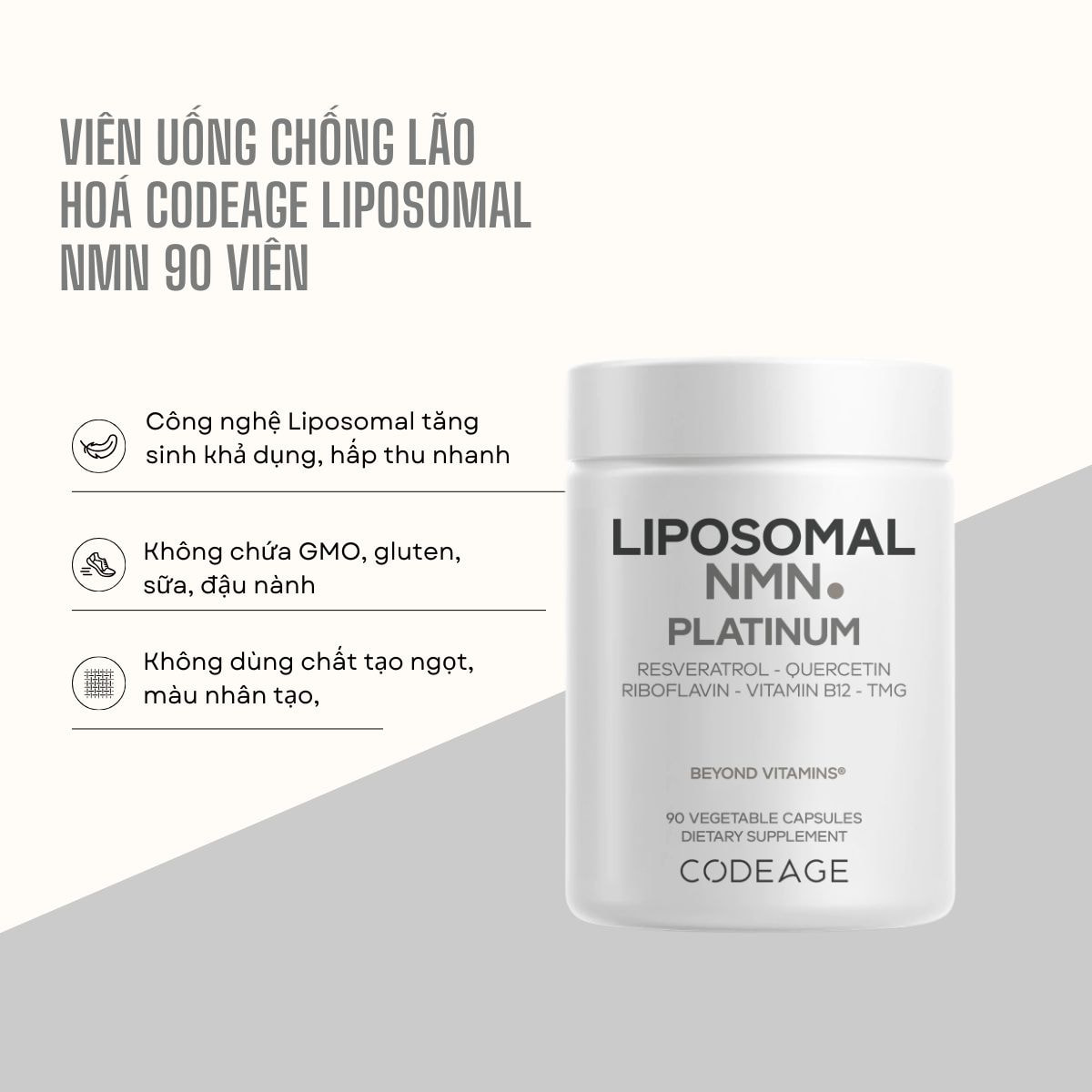 Ưu Điểm Nổi Bật Viên Uống Chống Lão Hoá CodeAge Liposomal NMN 90 viên