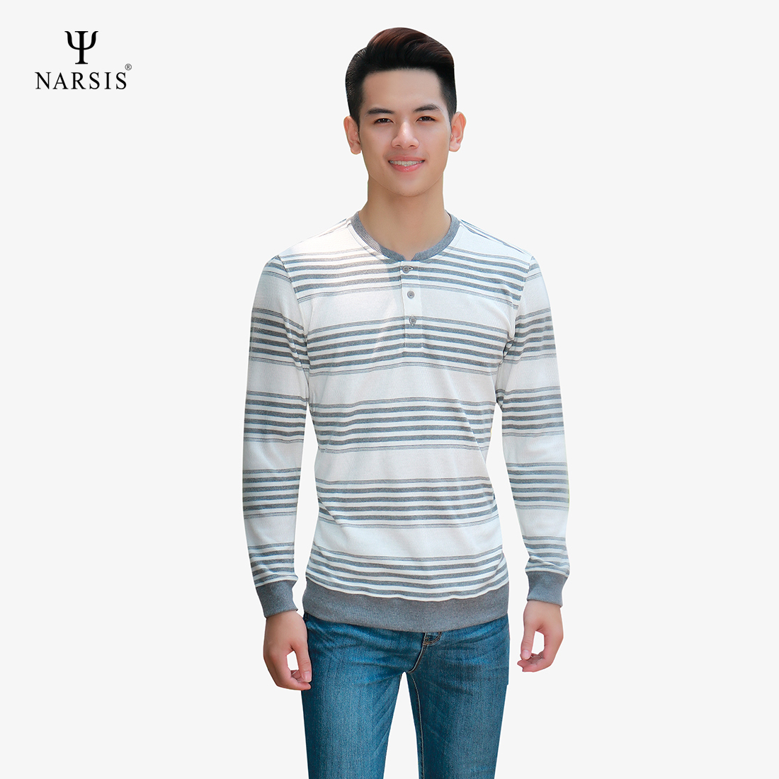 ÁO NAM THU ĐÔNG D7049 NARSIS CHẤT LIỆU THOÁNG MÁT, DỄ CHỊU, THOẢI MÁI CẢ NGÀY, DỄ VẬN ĐỘNG_thumbnail_2