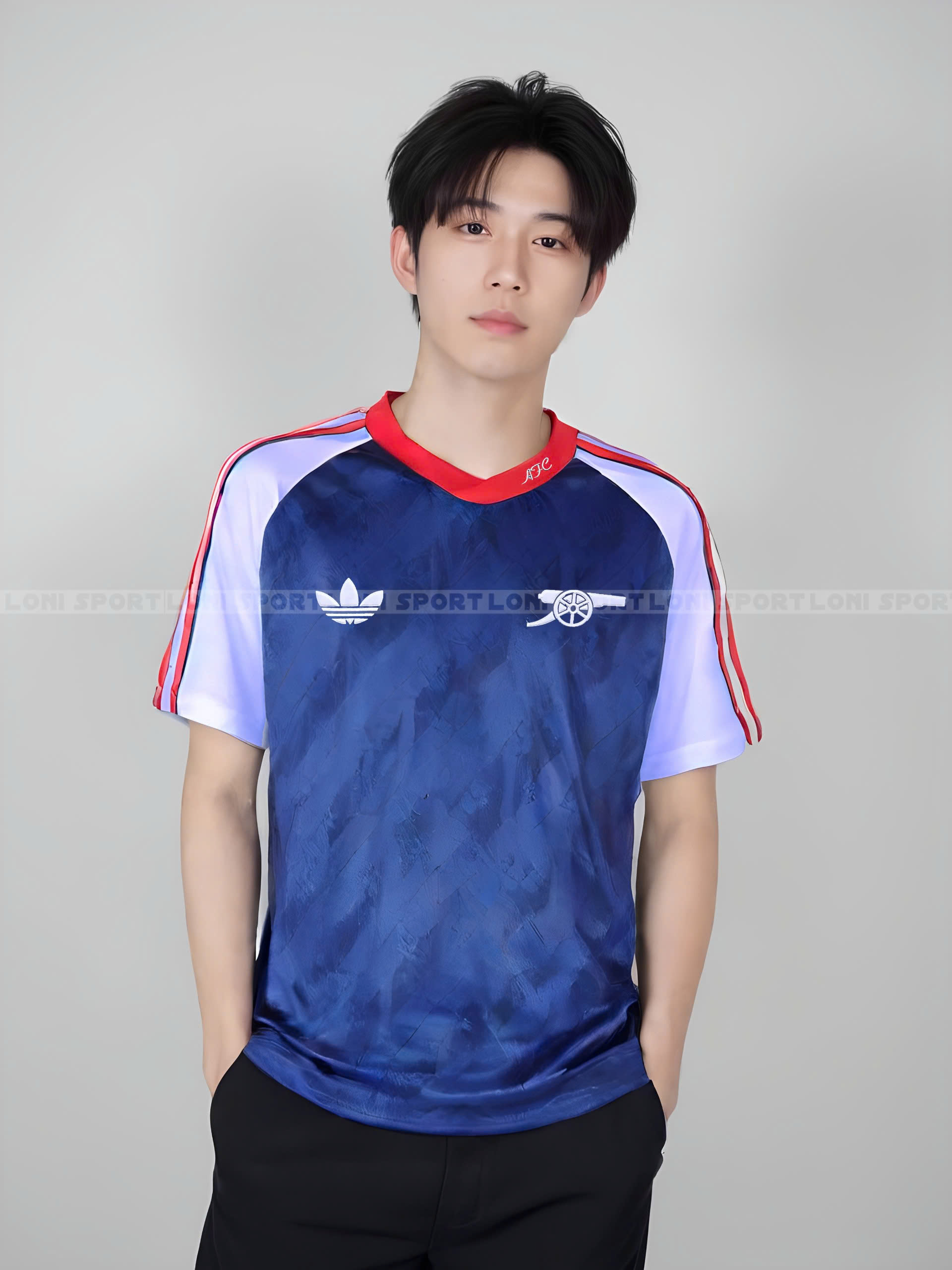 Áo Arsenal Lifestyler xanh tím 24/25 SF_thumbnail_1