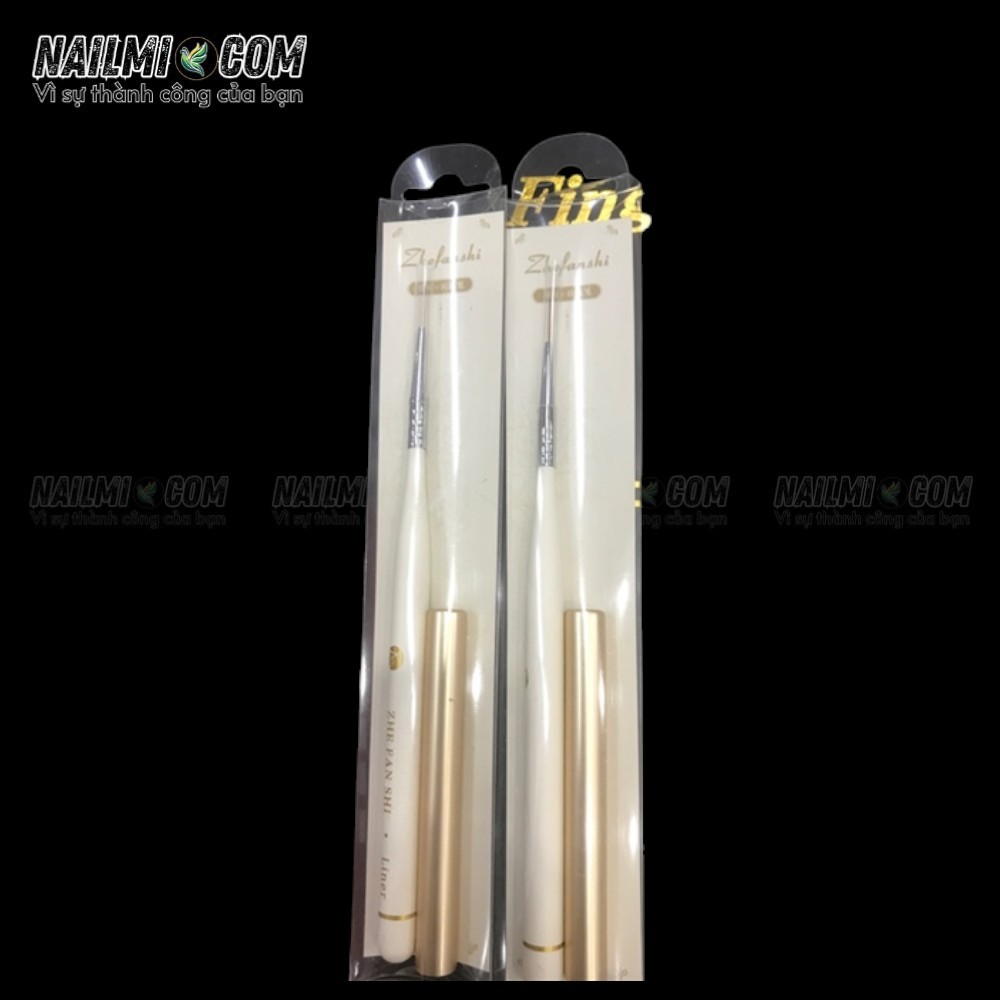 Cọ nét - cọ râu vẽ móng tay -8mm - Zhe Fan Shi - cán nhôm