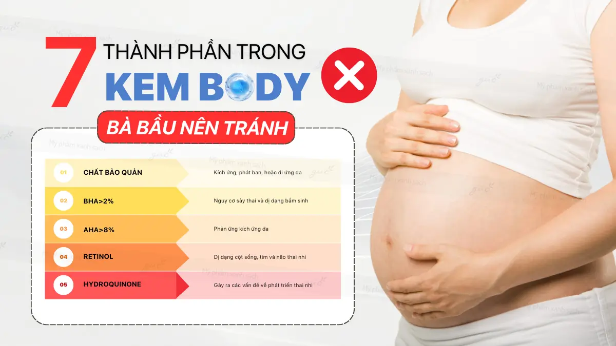 Những Thành Phần Mỹ Phẩm Bà Bầu Nên Tránh Để Không Ảnh Hưởng Đến Thai Nhi
