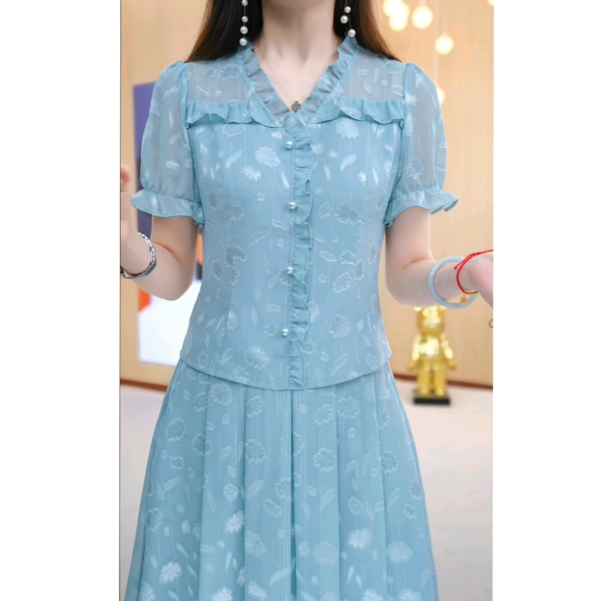 15152-Set áo kèm chân  váy voan màu xanh dương ( voan , lót)_thumbnail_3