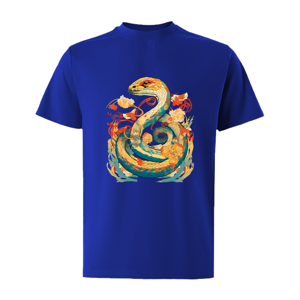 Áo thun nam form rộng 12 con giáp tuổi Tỵ ATD482 Miucho Iconic cotton cổ tròn in graphic_thumbnail_12