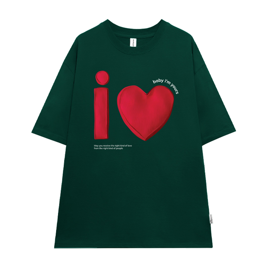 Áo thun cặp đôi couple trái tim from rộng ATD1373 Miucho vải cotton thoáng mát cổ tròn in mix_thumbnail_13