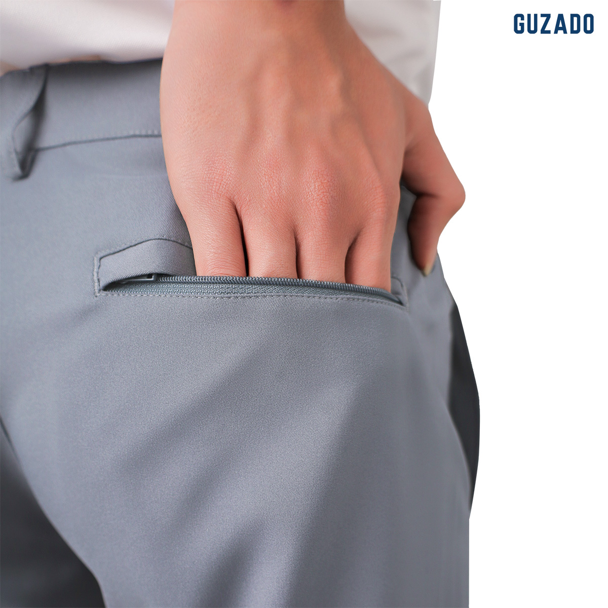 Quần Short Tây Âu Nam GUZADO Kaki Giữ Form Cạp Cúc GSR15_thumbnail_22