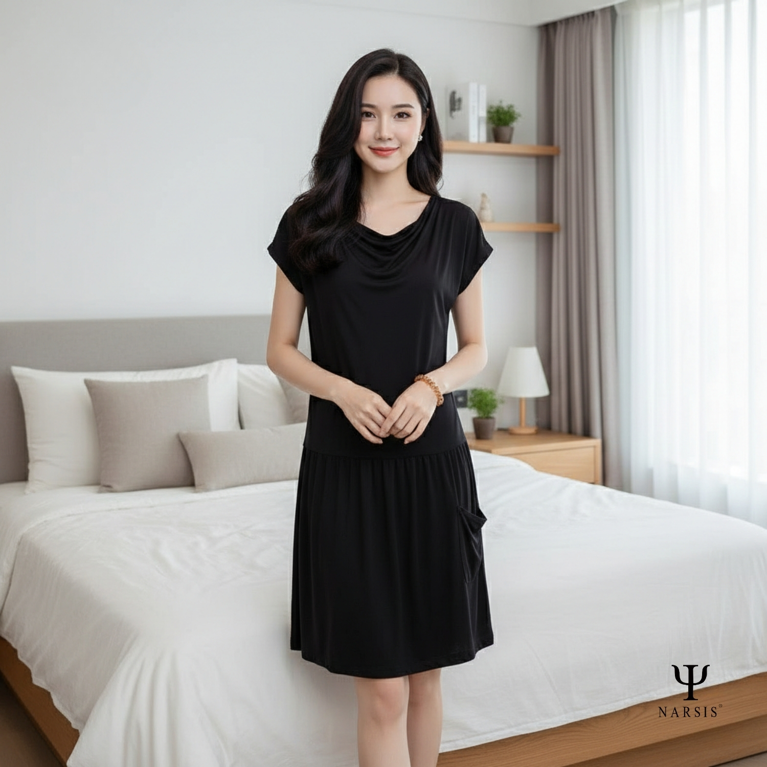 VÁY NỮ NEW1126 NARSIS CHẤT LIỆU THOÁNG MÁT, DỄ CHỊU, THOẢI MÁI CẢ NGÀY, DỄ VẬN ĐỘNG_thumbnail_2