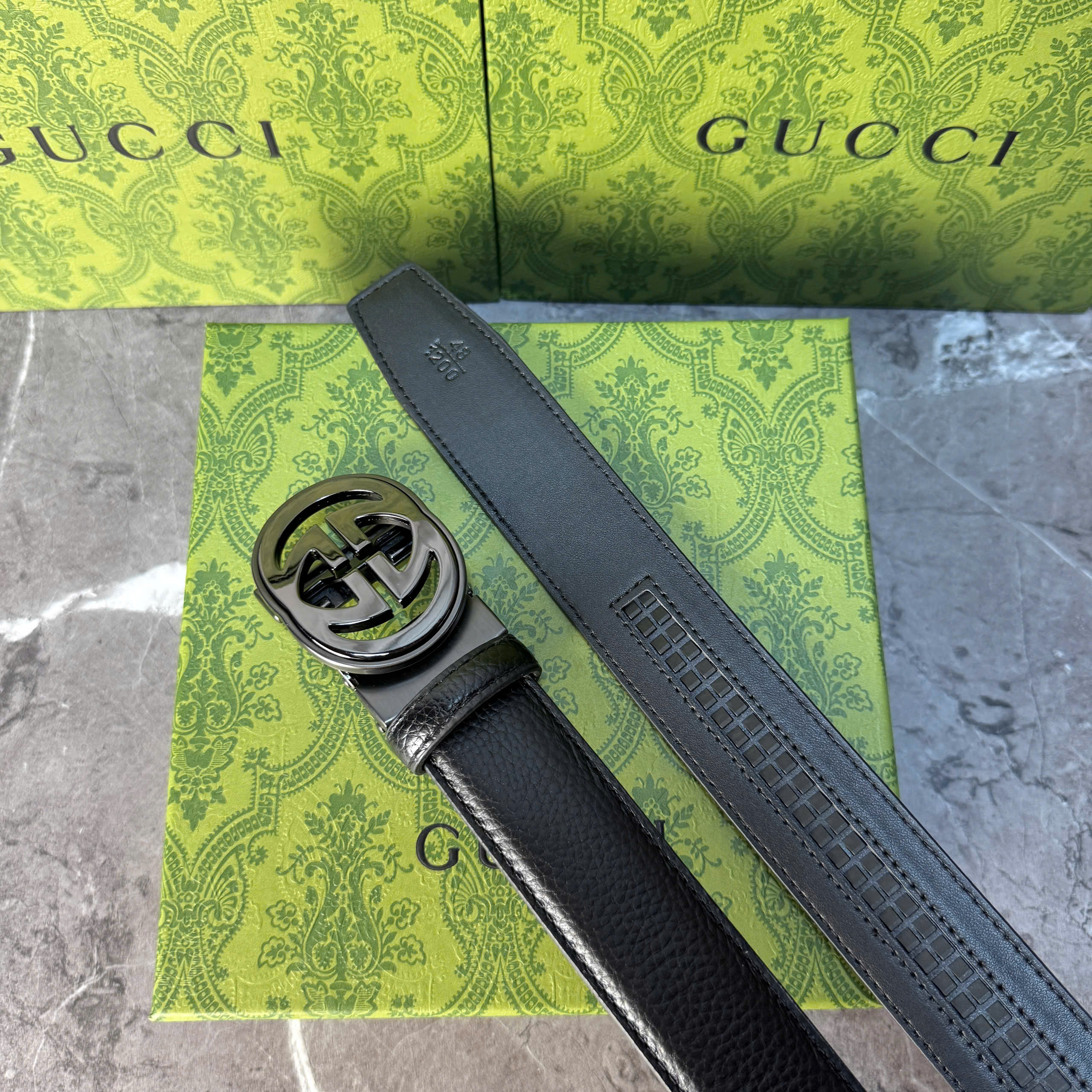 Thắt lưng Gucci Signature Leather Belt with Double G Buckle_thumbnail_2