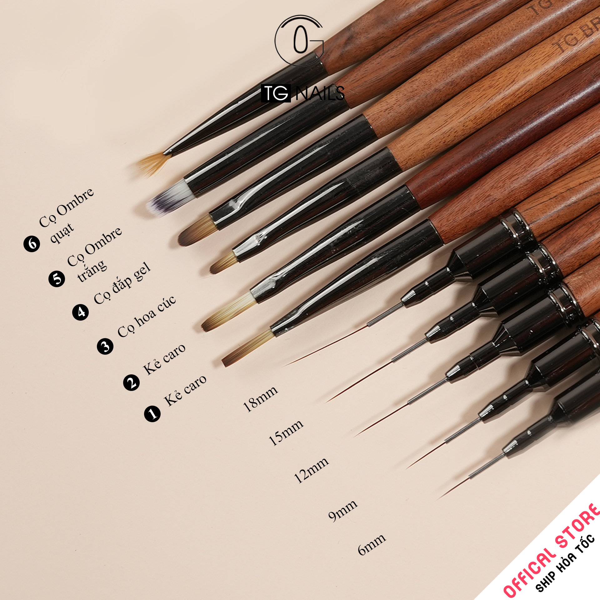 Cọ vẽ móng TG NAILS cán gỗ cao cấp_thumbnail_1