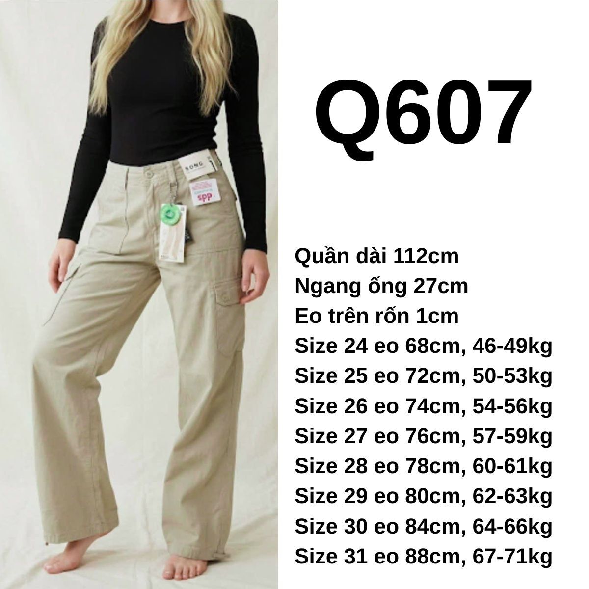 Q607- QUẦN KAKI TÚI HỘP