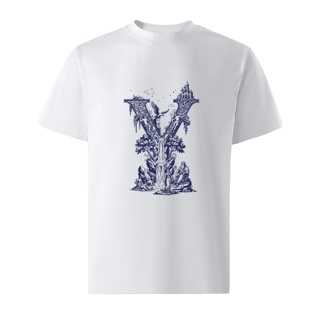 Áo phông nam basic Miucho Iconic vải cotton thoáng mát đứng form chữ Y in artwork 2769_thumbnail_0