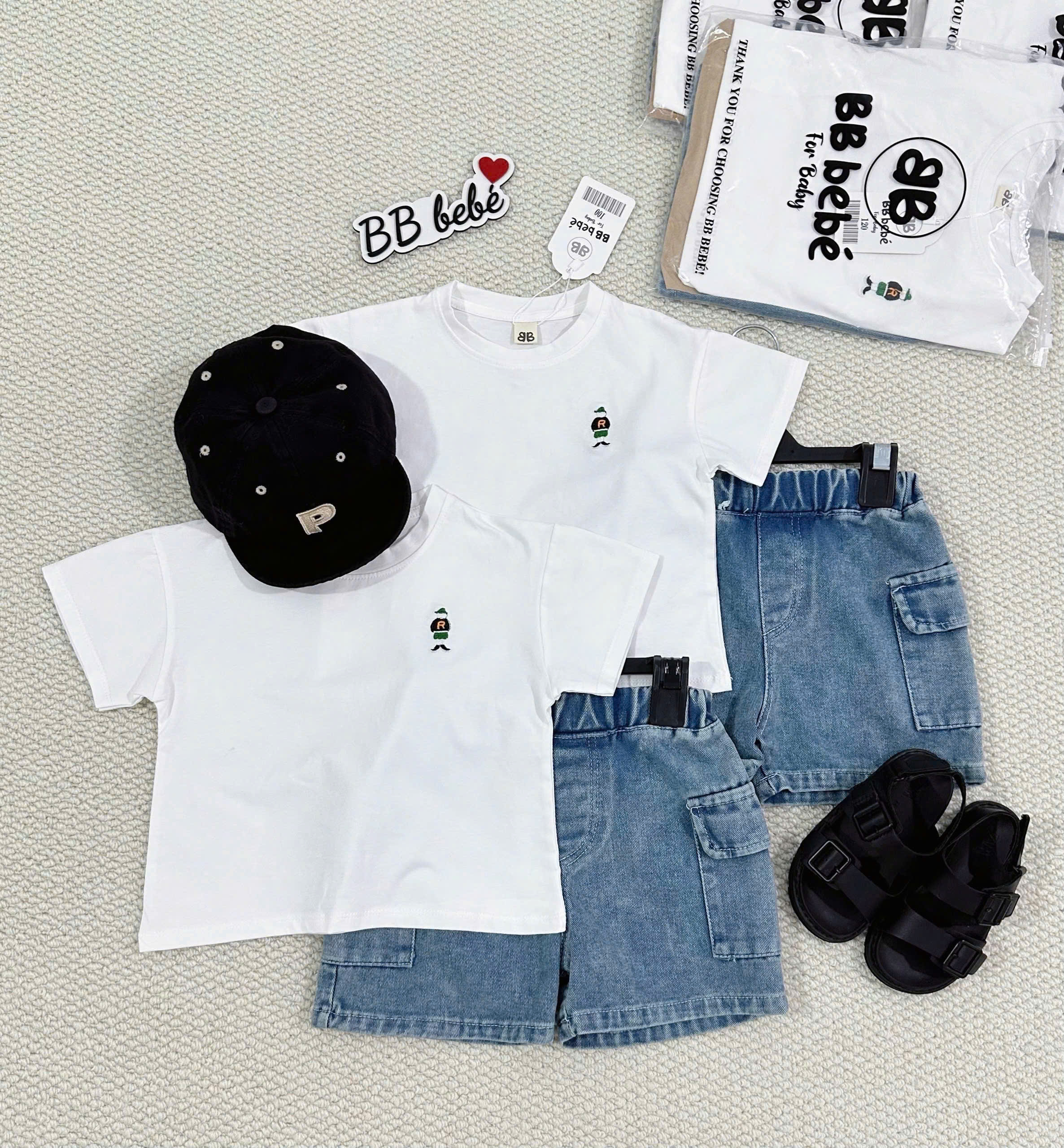 R65 ÁO PHÔNG QUẦN BÒ CẬU BÉ CHỮ R- A116.818