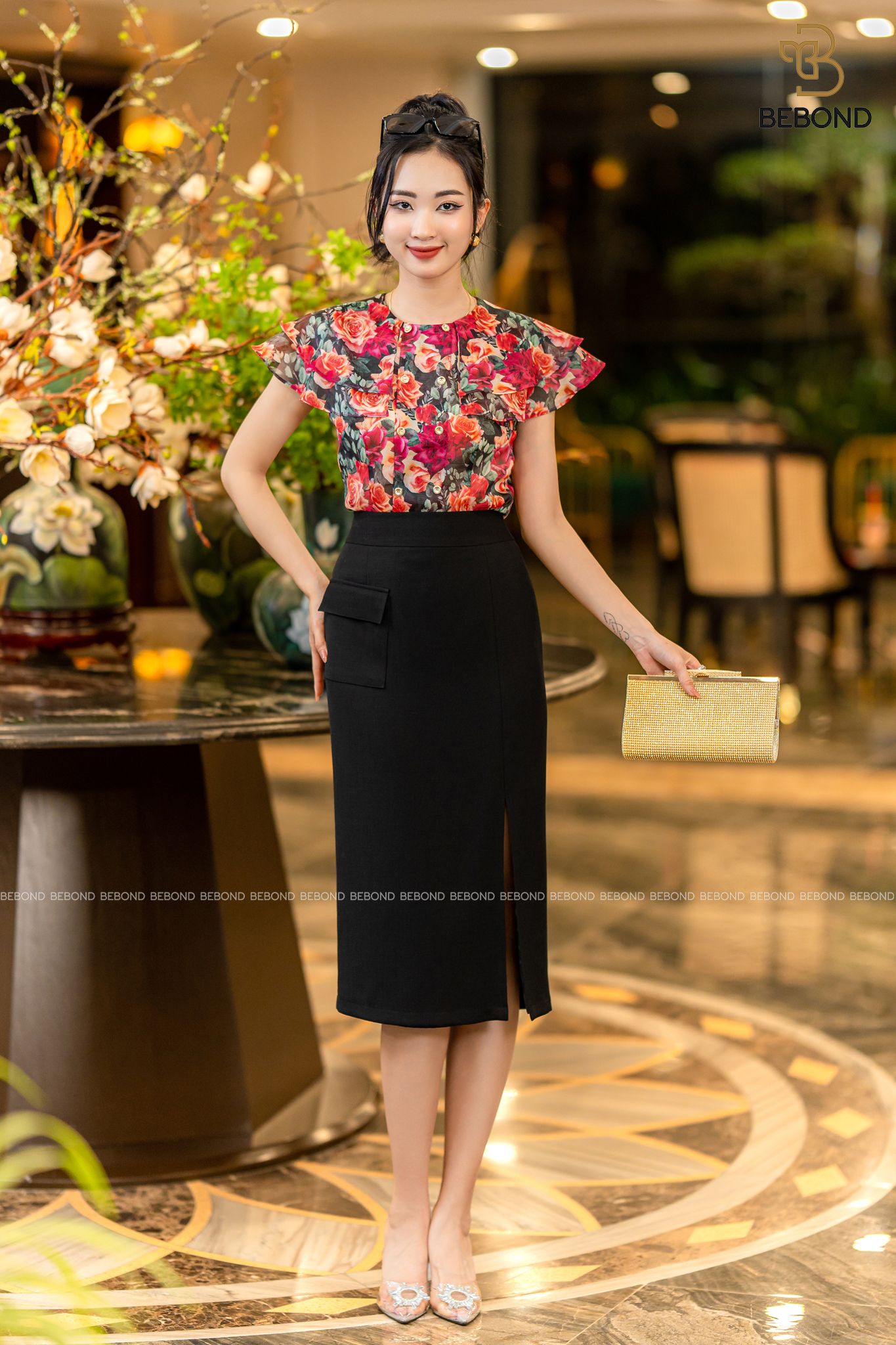 ÁO SƠ MI TƠ ÓNG IN HOA HỒNG - CAILY SHIRT_thumbnail_2