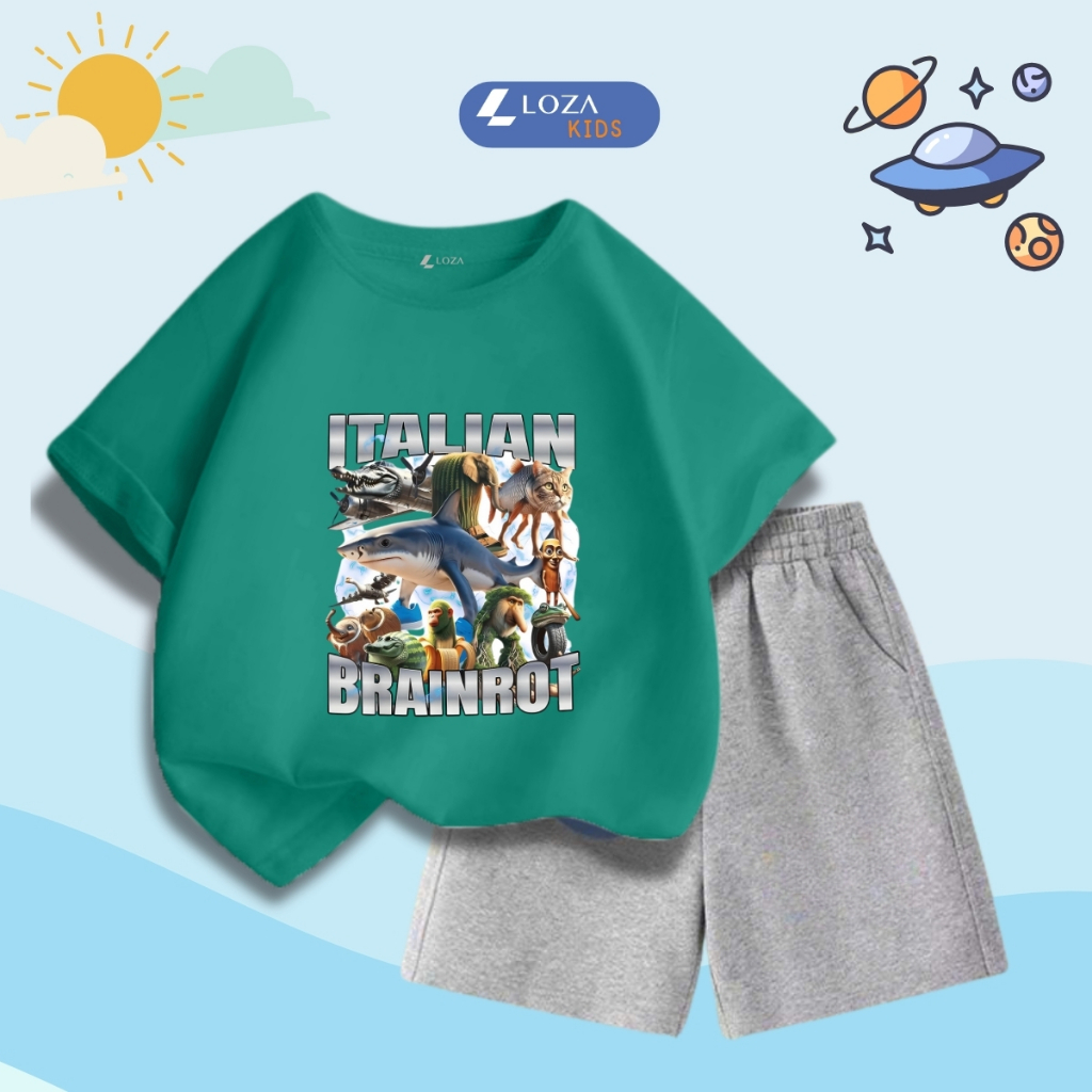 Bộ đồ bé trai in ITALIAN BRAINROT -  Loza Kids SB382_thumbnail_0
