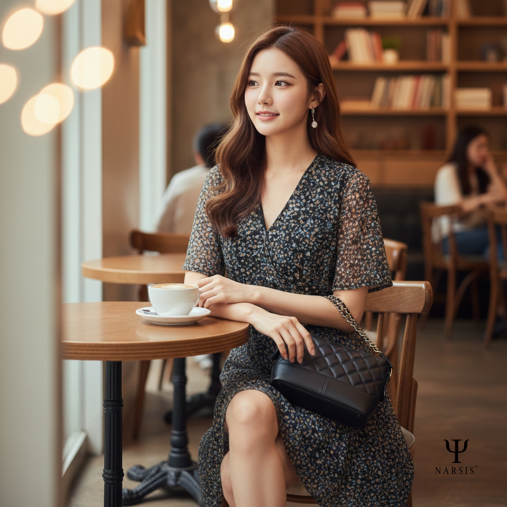 VÁY NỮ B0002 NARSIS VẢI REN THOÁNG MÁT, SANG TRỌNG, PHONG CÁCH THANH LỊCH, TINH TẾ_thumbnail_4