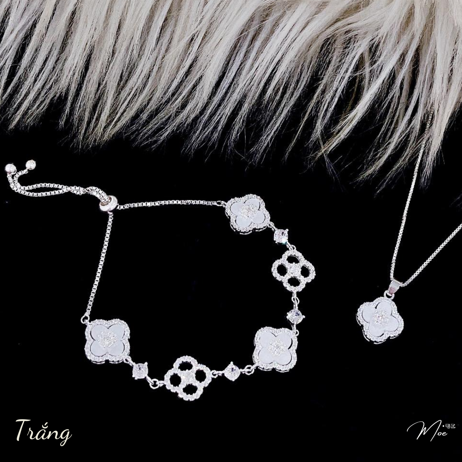 D265 - Dây chuyền cỏ 4 lá pha lê_thumbnail_5