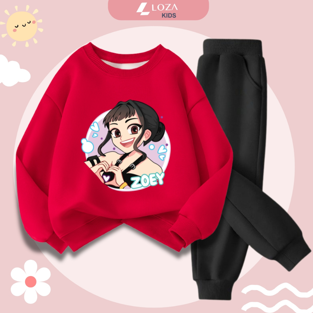 Set bộ nỉ bé gái in hình nhóm nhạc Huntrix - Loza Kids BI546_thumbnail_2