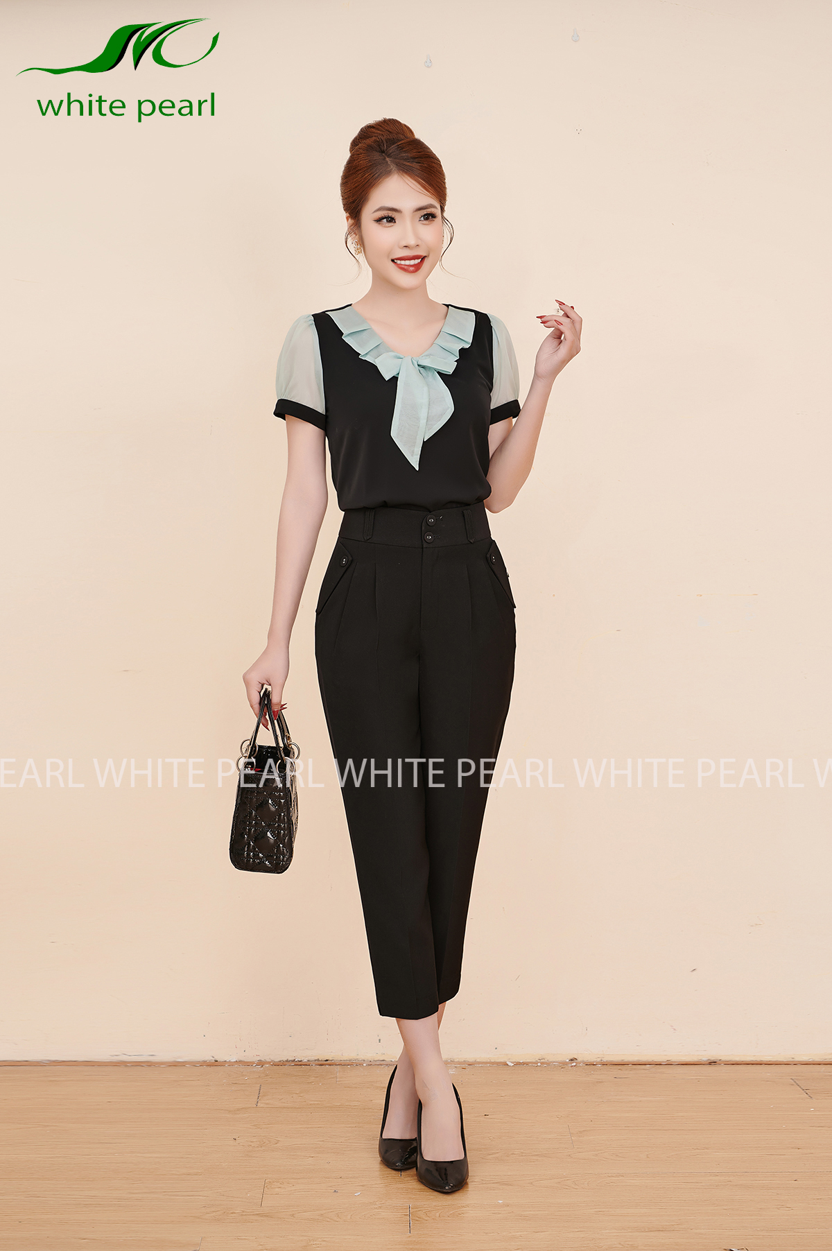 Quần âu nữ dáng baggy  quai nhê lệch thời trang công sở cao cấp White Pearl_thumbnail_0