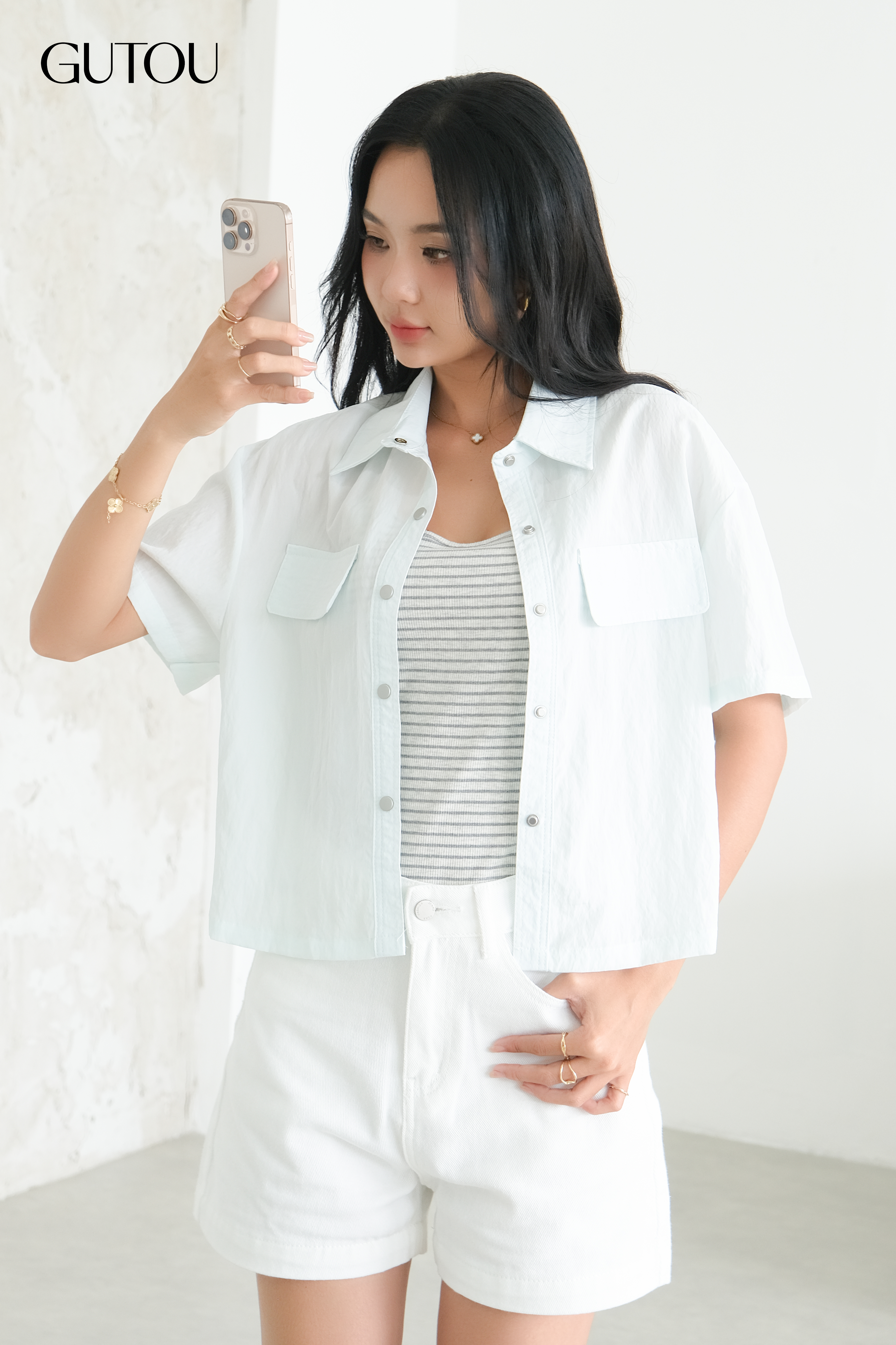 [GUTOU] Quần Short Jean Basic_thumbnail_3