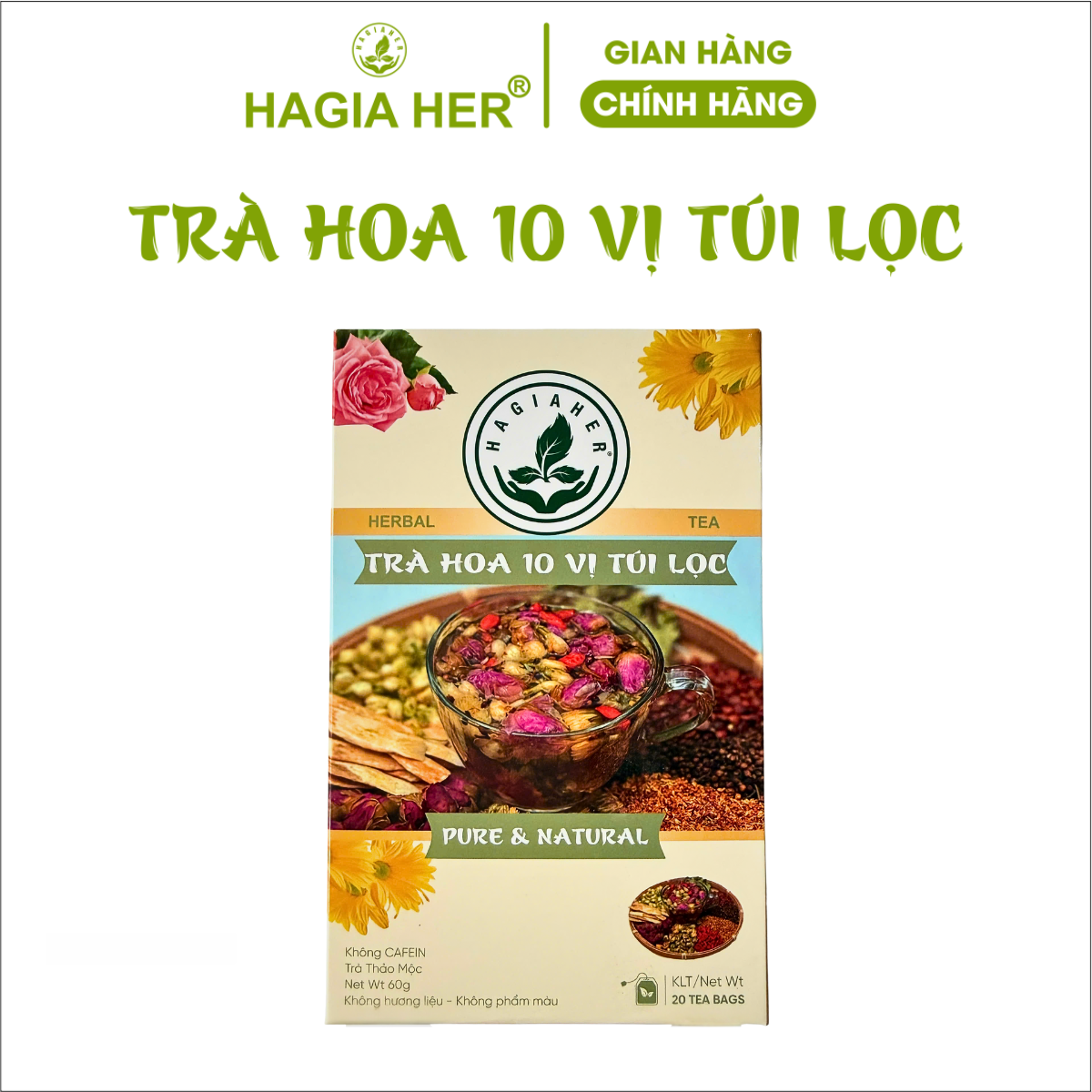 TRÀ HOA 10 VỊ TÚI LỌC