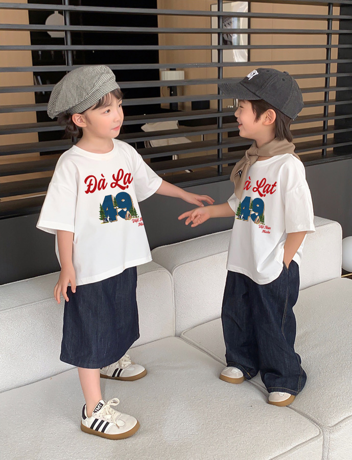 Áo thun du lịch Đà Lạt cho bé form rộng thoáng mát AED1298 Miucho Kid in mix_thumbnail_6