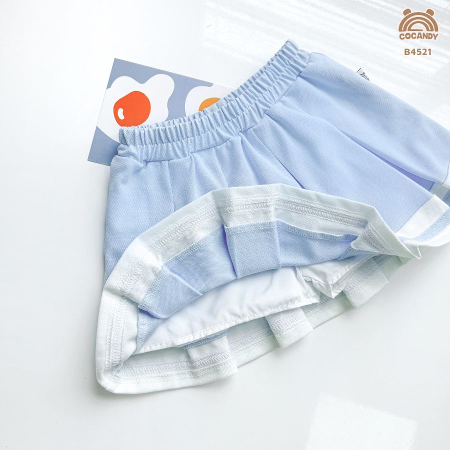 Bộ cộc XANH DƯƠNG phối trắng 2 nơ + chân váy_thumbnail_6