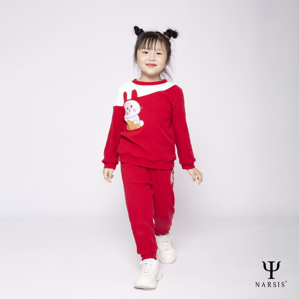 ĐỒ BỘ QUẦN ÁO THU ĐÔNG DÀI TAY CHO BÉ GÁI NARSIS CHẤT LIỆU COTTONN HOA TIẾT HÌNH CON THỎ DỄ THƯƠN..._thumbnail_2