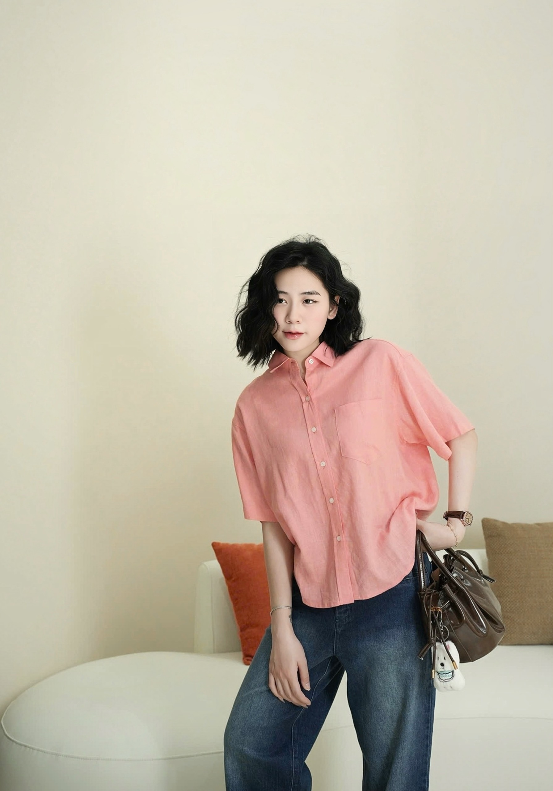 Áo sơmi linen tay ngắn ( XANH )_thumbnail_6