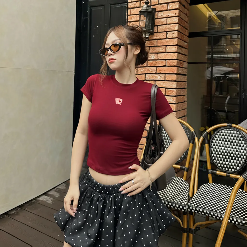 Áo baby tee Tết Bính Ngọ ôm body Beezy vải visco thoáng mát tôn dáng in artwork 3021_thumbnail_3